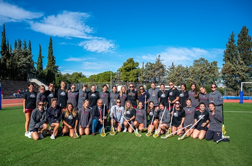 Elon University Women Lacrosse Team visits Psychico College Elementary