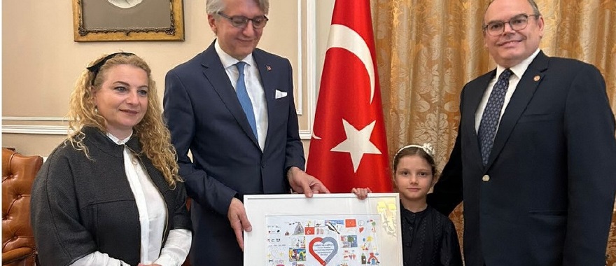 Delivery of sympathy drawings to the Turkish Ambassador