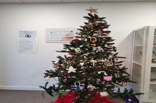 Christmas ornaments made by Psychico College Junior High UNESCO club