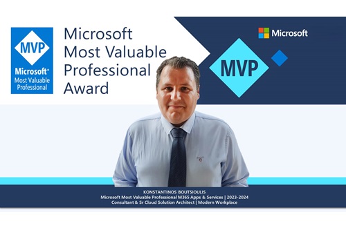 Most Valuable Professional της Microsoft ο Κωνσταντίνος Μπουτσιούλης του Τμήματος Πληροφορικής