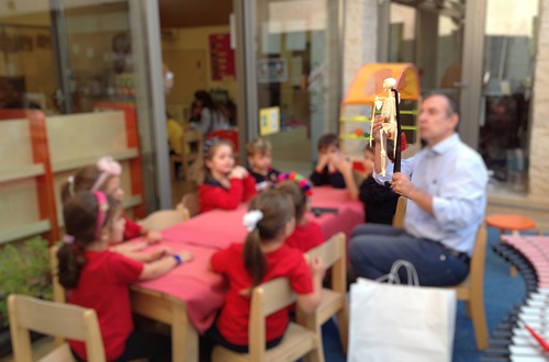 Pre-Kindergarten students make an inquiry into the human body