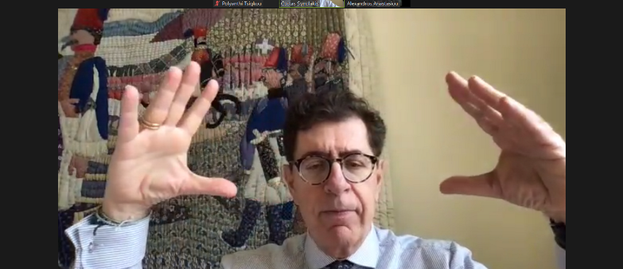 Online lecture by Athens College President on Natural Hazards to students of the Karavana School in Larissa