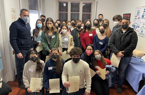 Athens College High School students attend a First Aid seminar